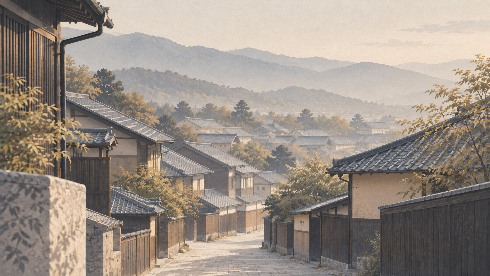 日本の地域景観をイメージしたビジュアル